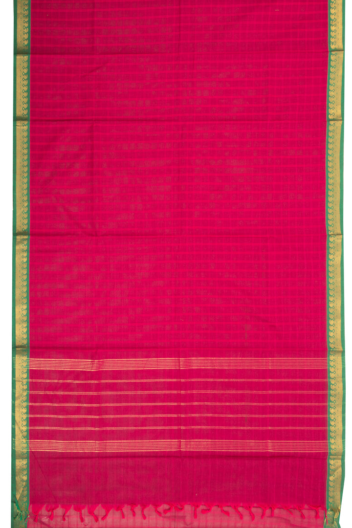 Pink Handloom Kanchi Cotton Saree