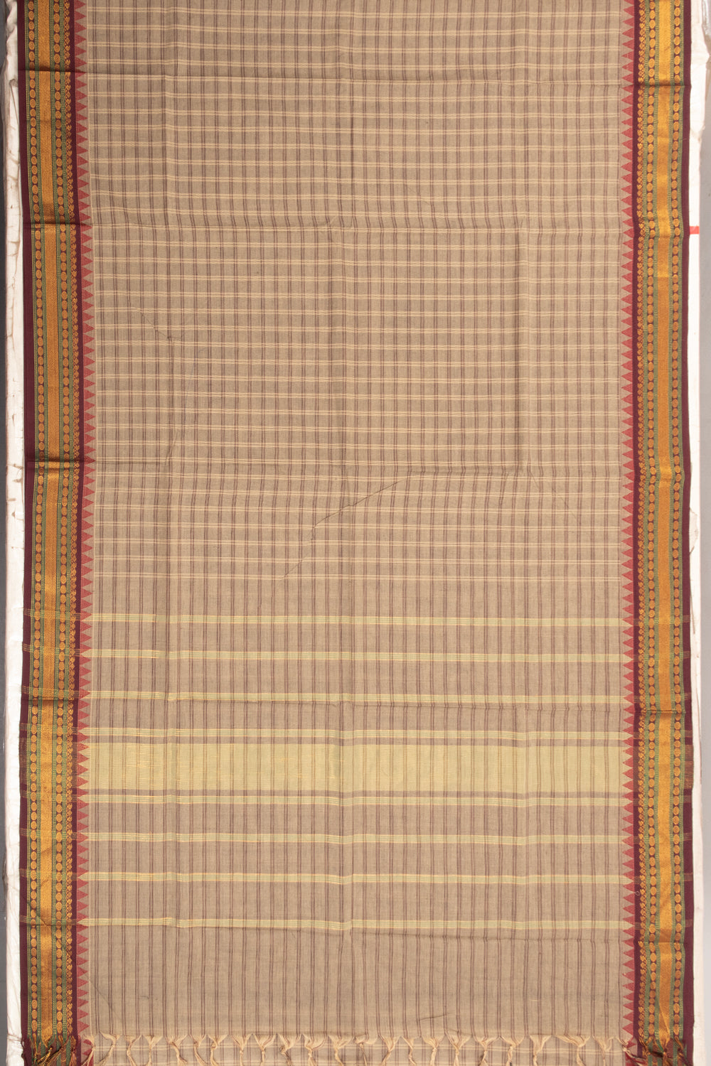 Grey Handloom Kanchi Cotton Saree