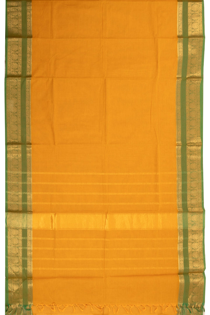 Orange Handloom Kanchi Cotton Saree