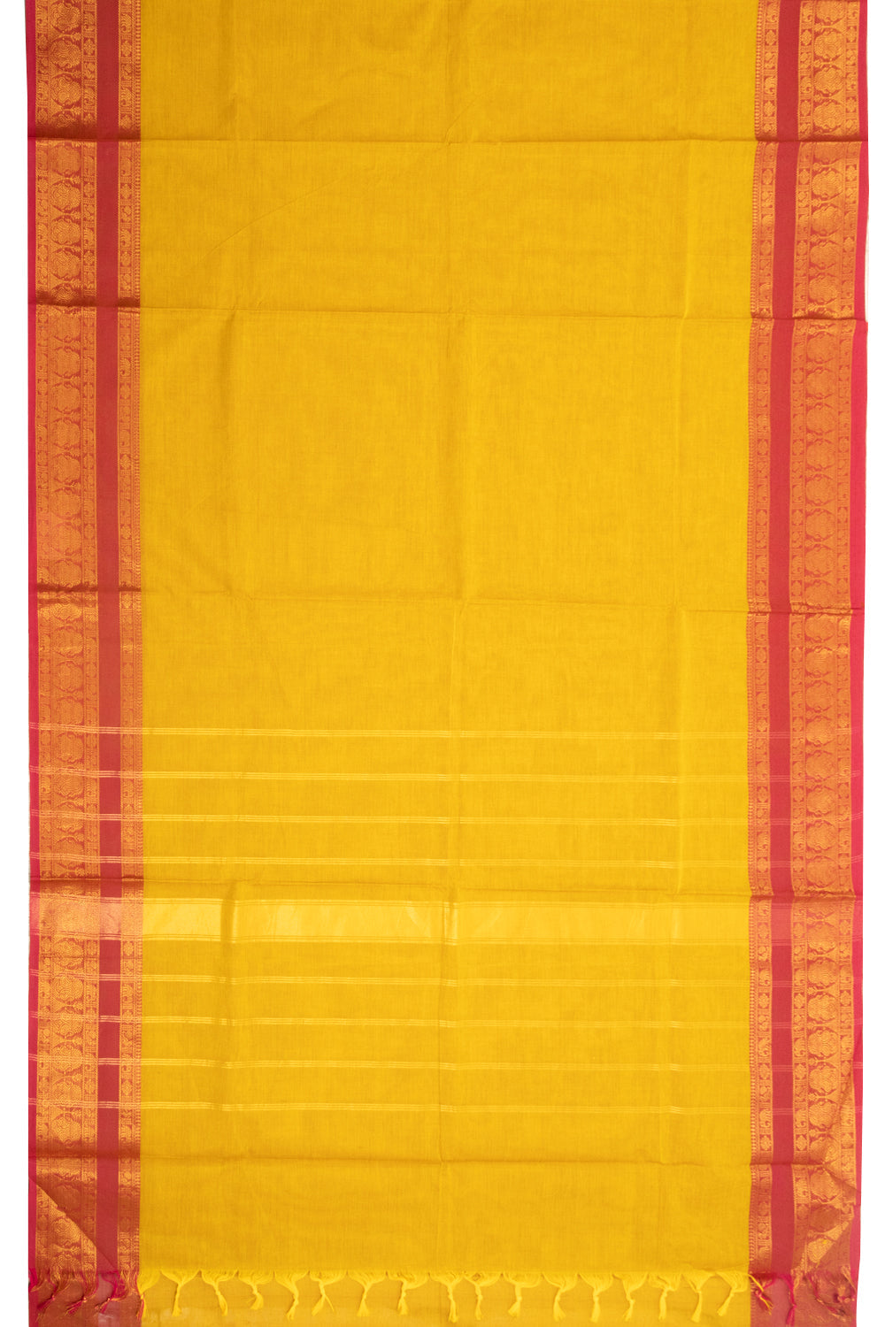 Yellow Handloom Kanchi Cotton Saree