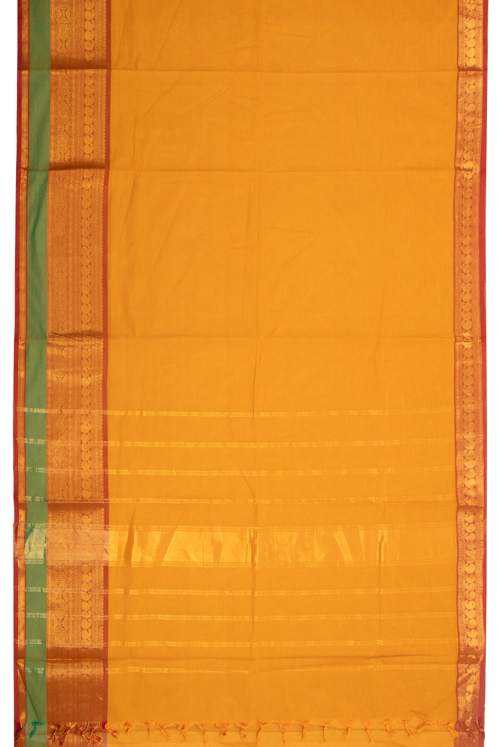 Yellow Handloom Kanchi Cotton Saree