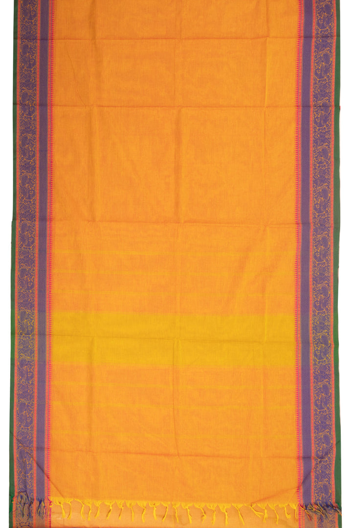 Yellow Handloom Kanchi Cotton Saree