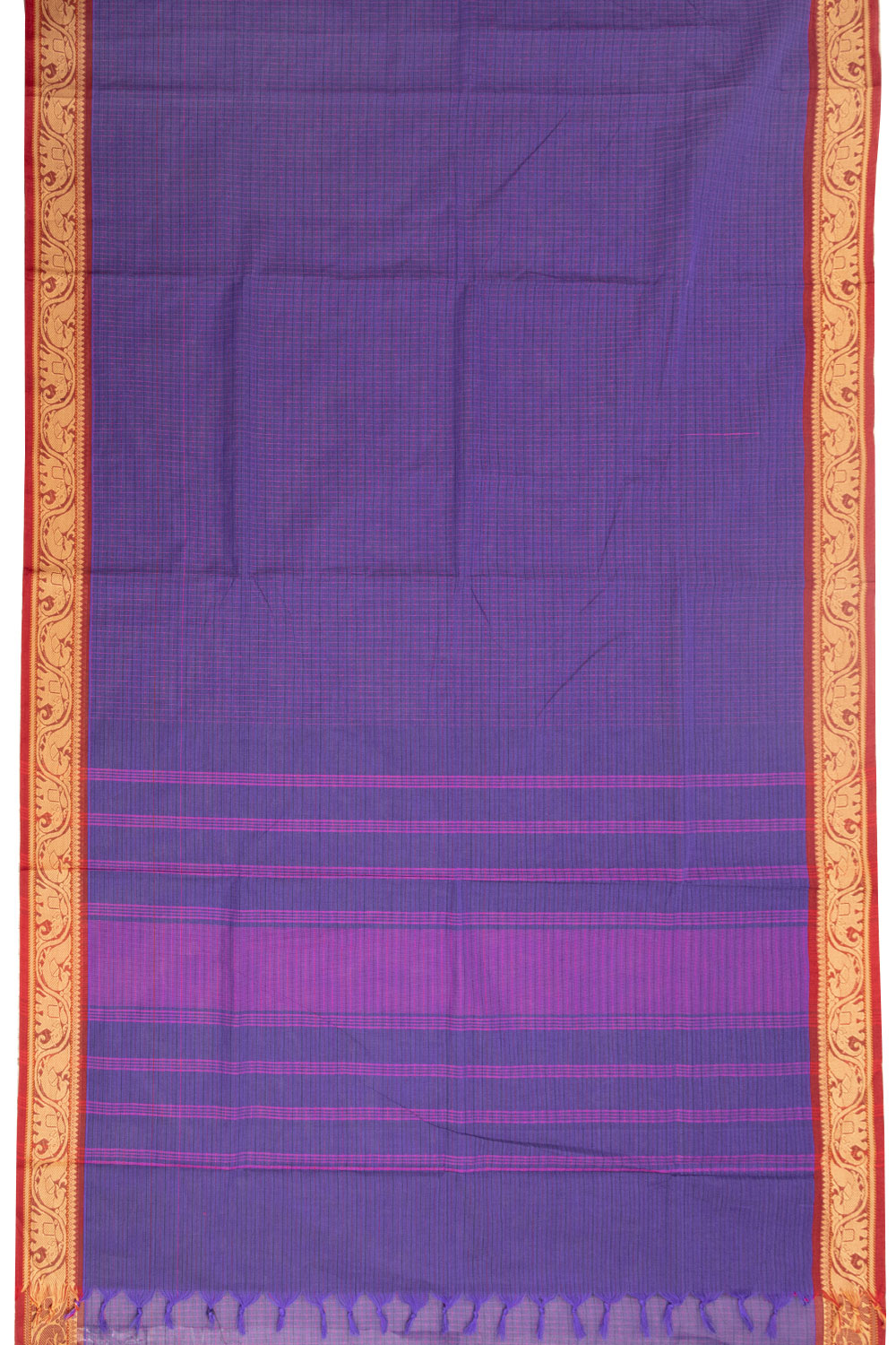 Violet Handloom Kanchi Cotton Saree 