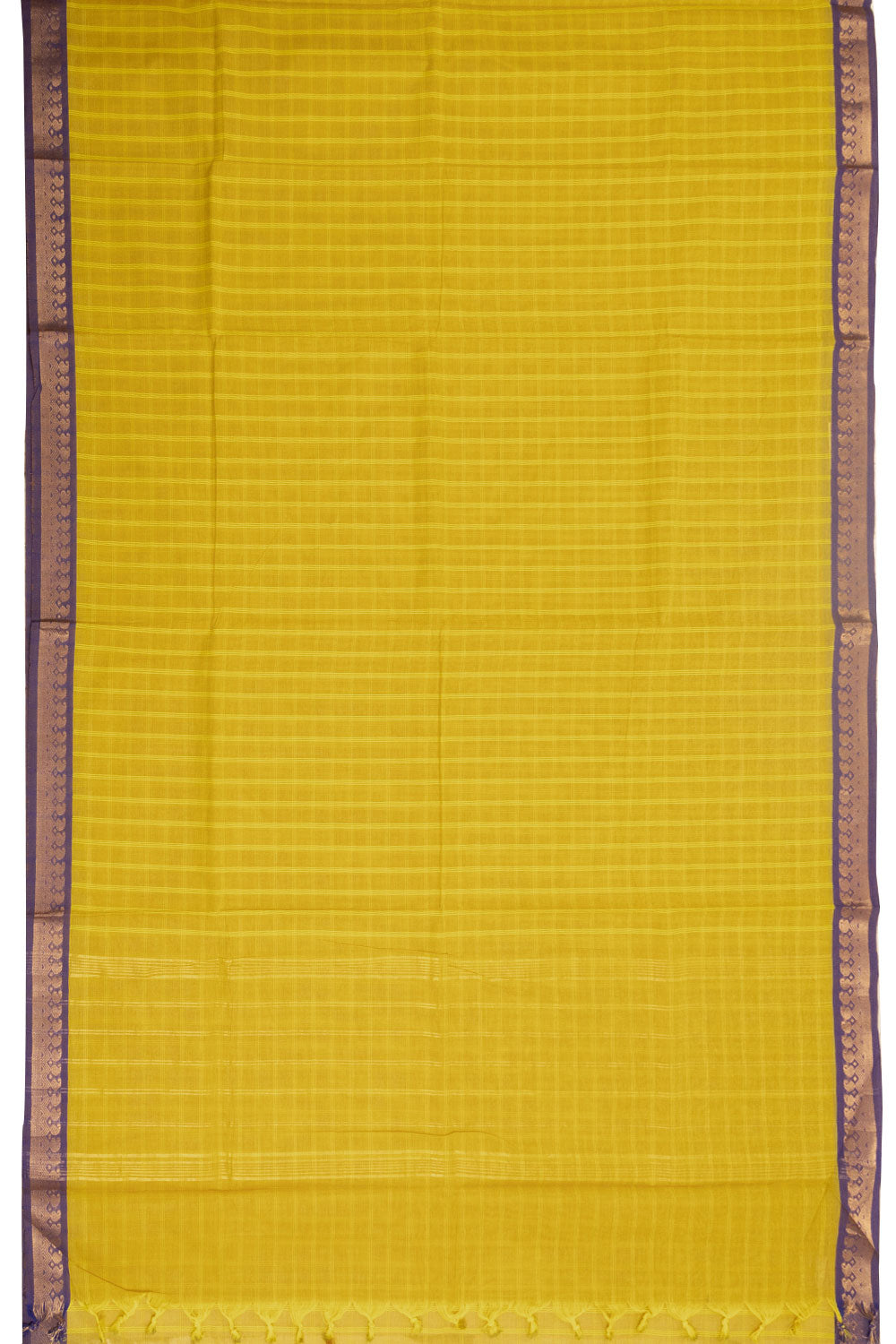 Yellow Handloom Kanchi Cotton Saree