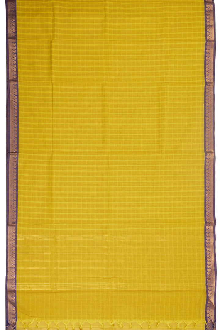 Yellow Handloom Kanchi Cotton Saree