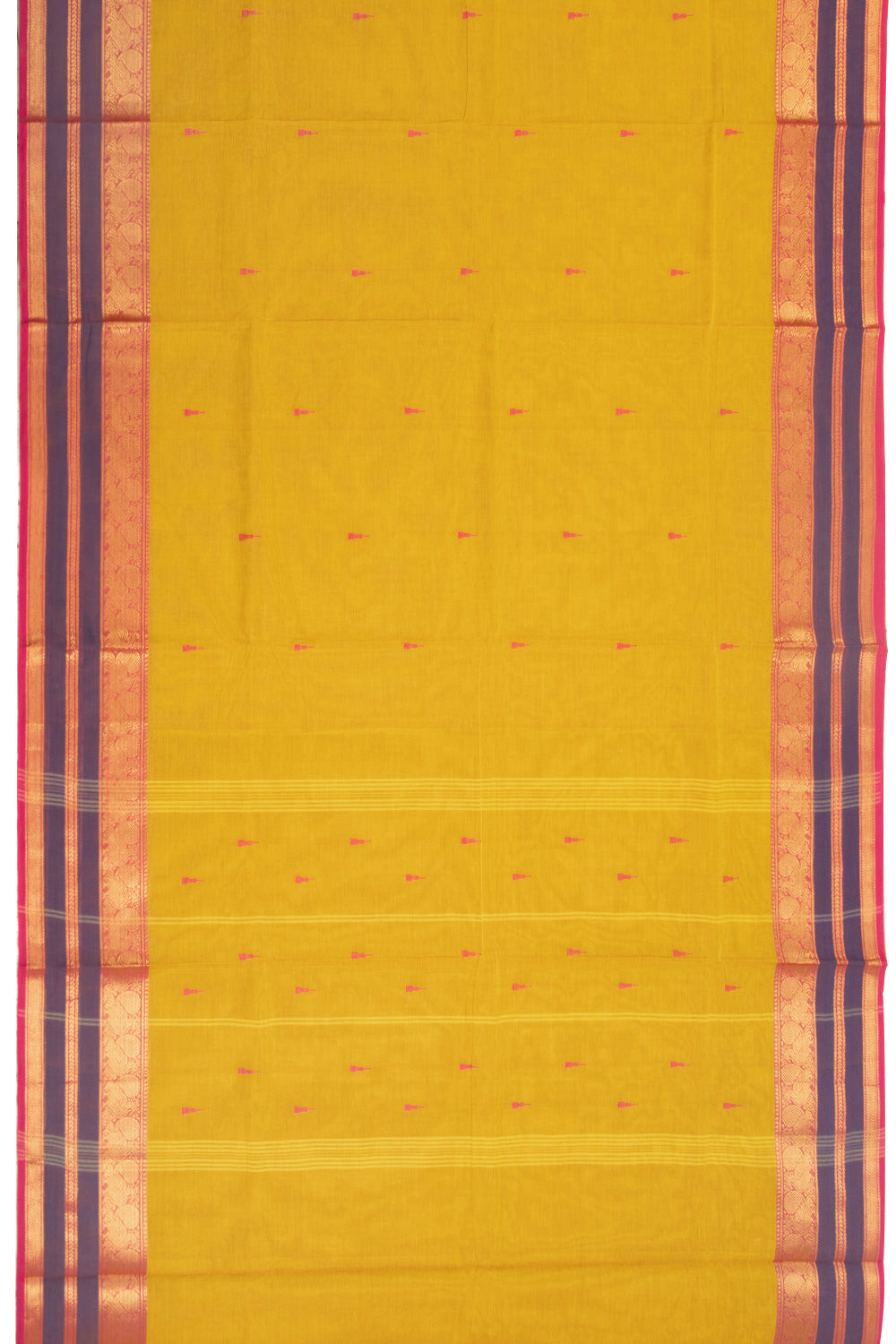 Yellow Handloom Kanchi Cotton Saree