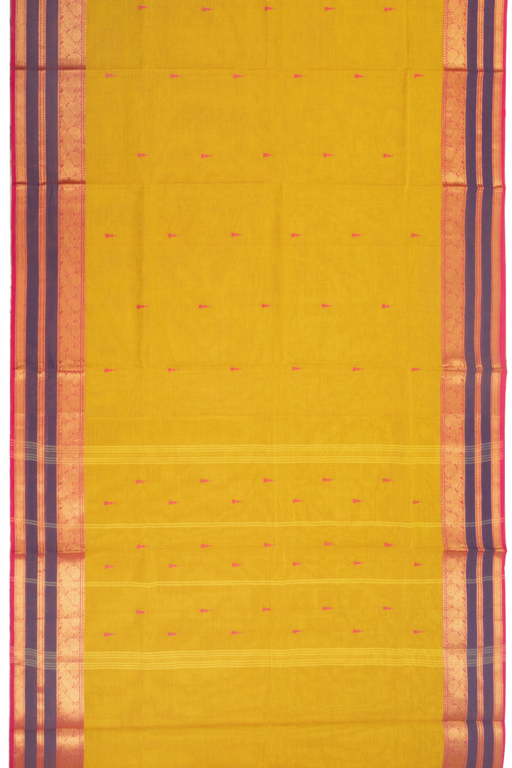 Yellow Handloom Kanchi Cotton Saree