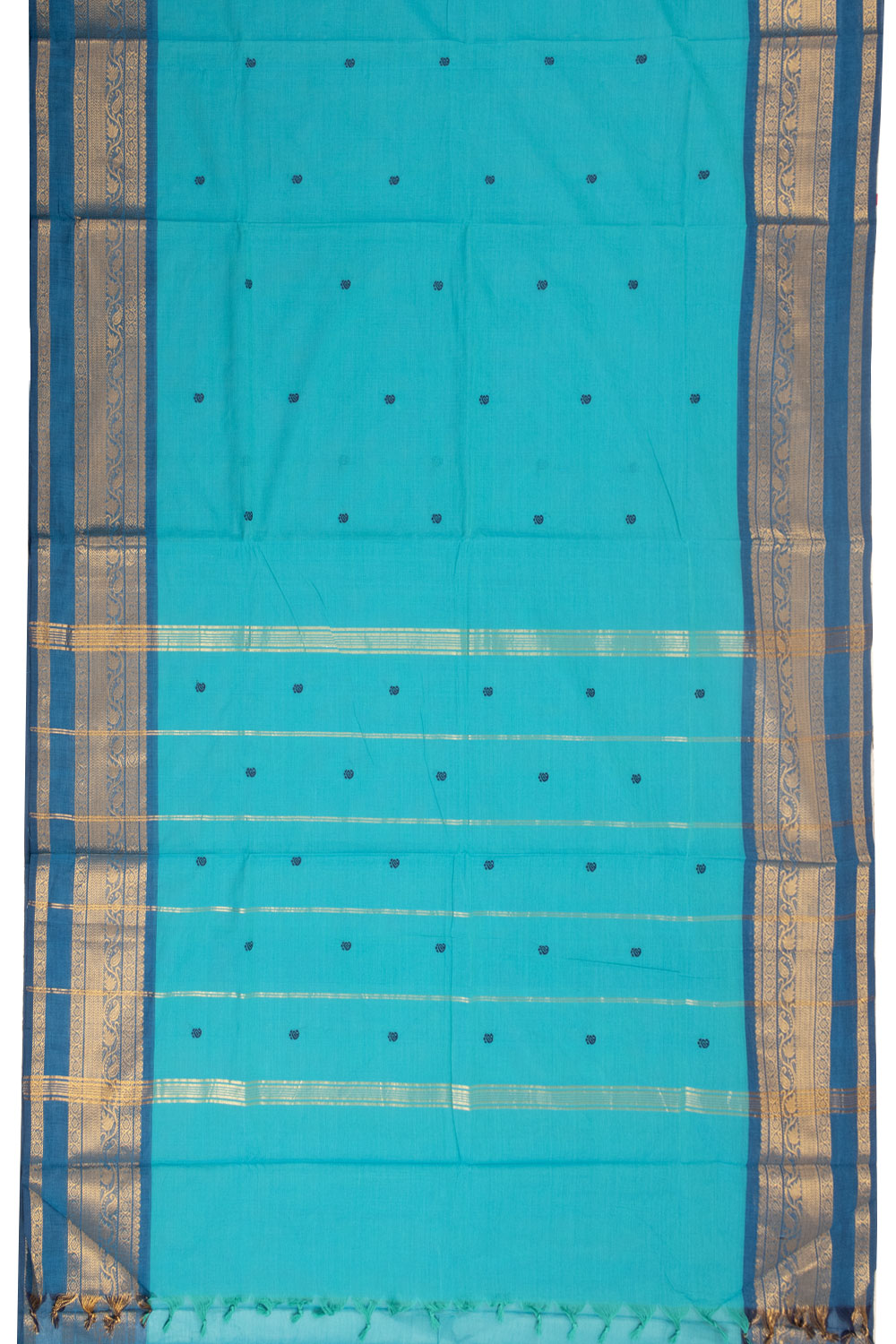 Blue Handloom Kanchi Cotton Saree