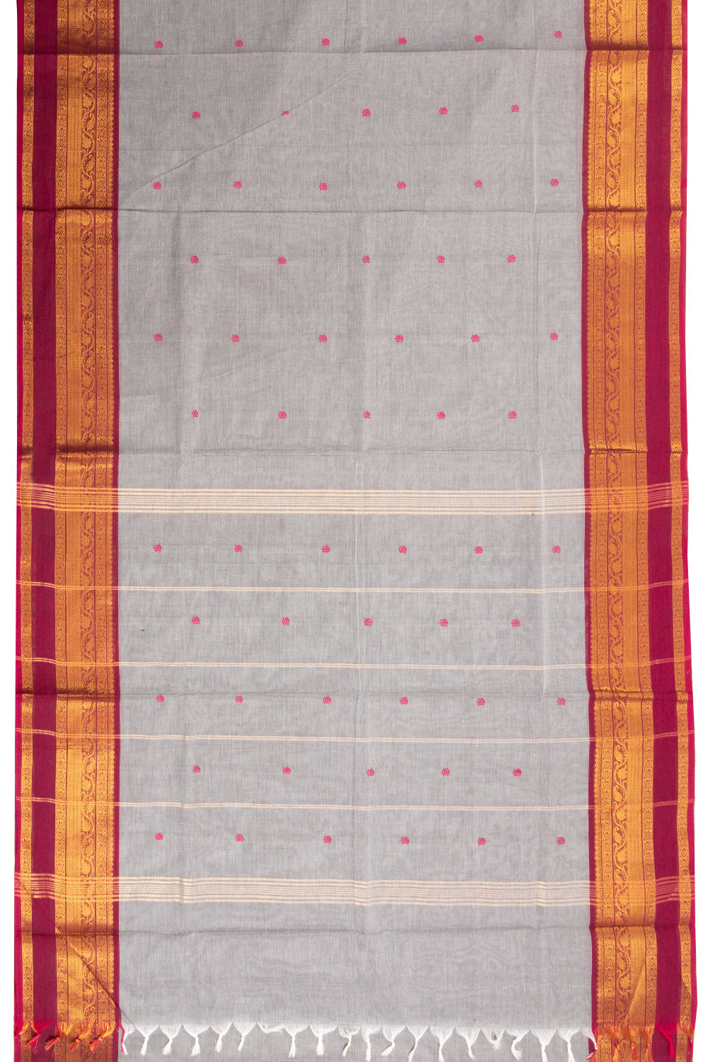 Grey Handloom Kanchi Cotton Saree 