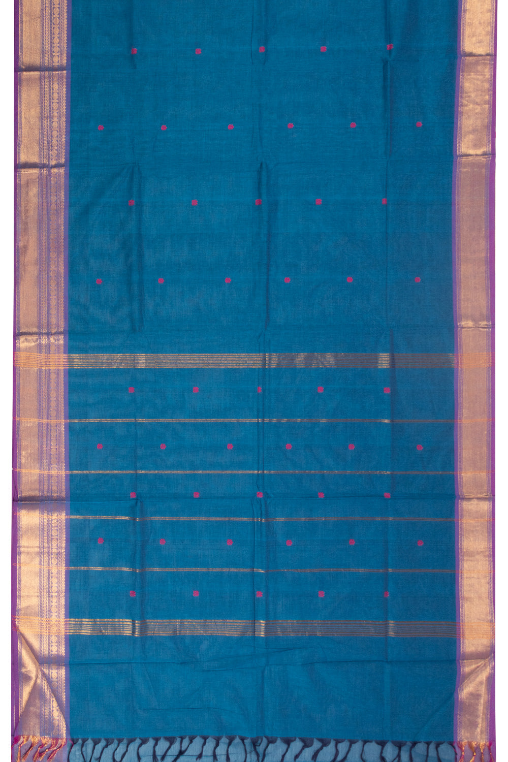 Blue Handloom Kanchi Cotton Saree