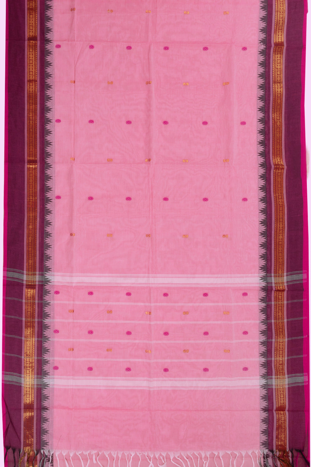 Pink Handloom Kanchi Cotton Saree