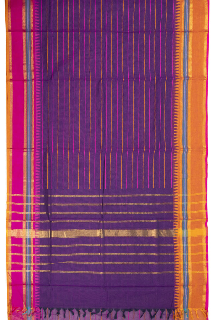 Purple Handloom Kanchi Cotton Saree