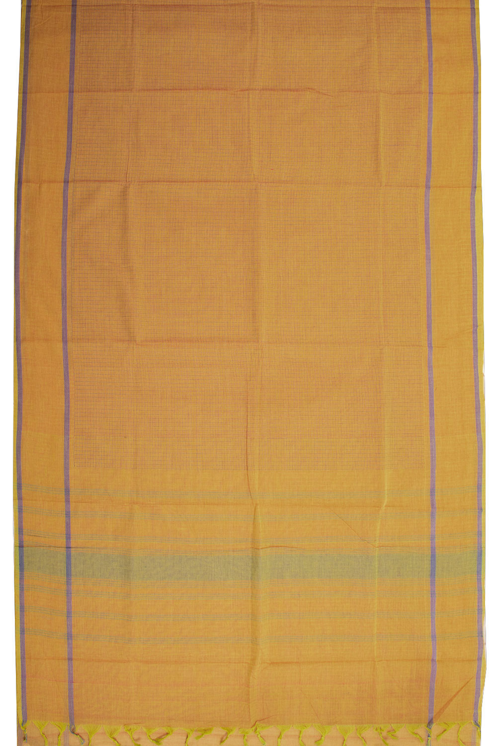 Orange Handloom Kanchi Cotton Saree