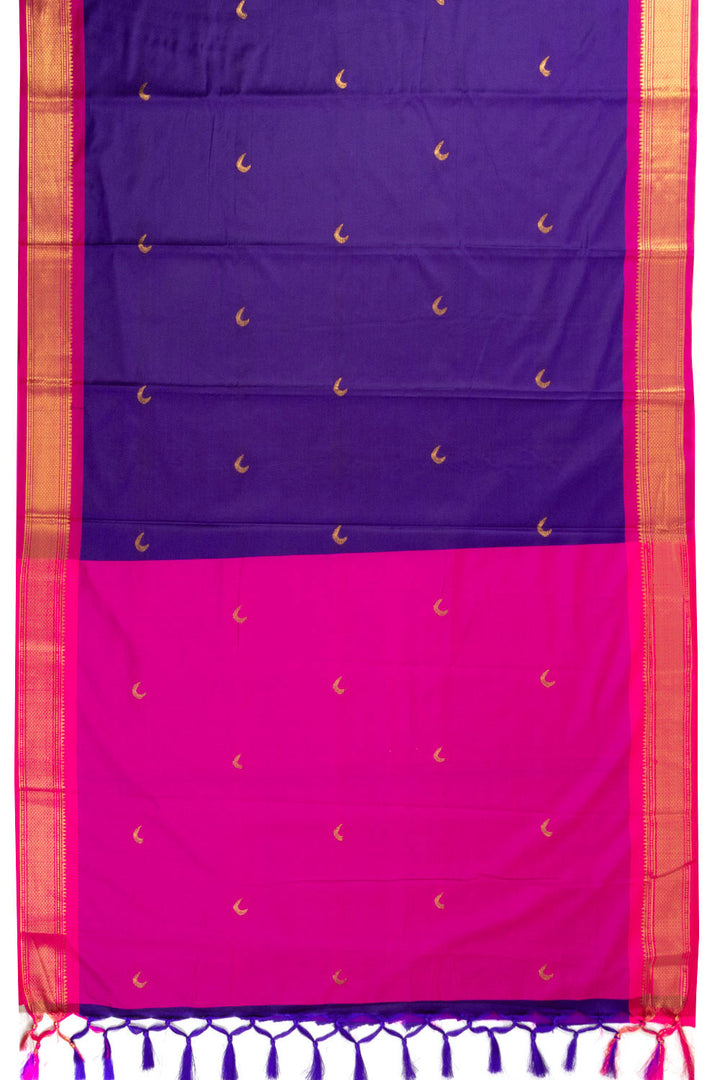 Purple Handloom Chandrakon Paithani Silk Saree 10073628