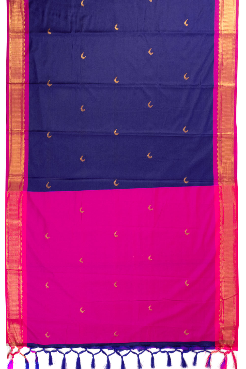 Blue Handloom Chandrakon Paithani Silk Saree 10073629