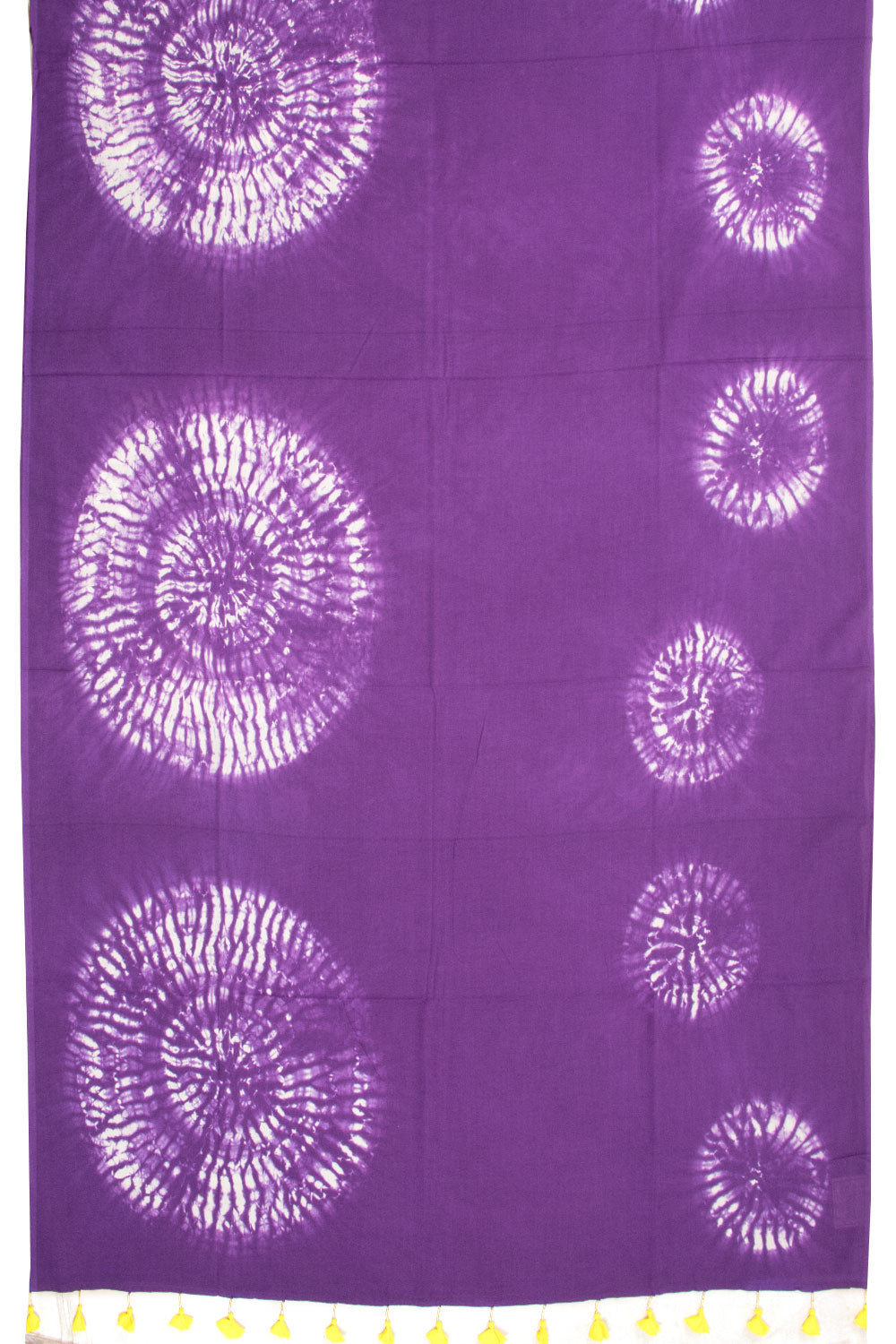 Purple Shibori Mulmul Cotton Saree Without Blouse