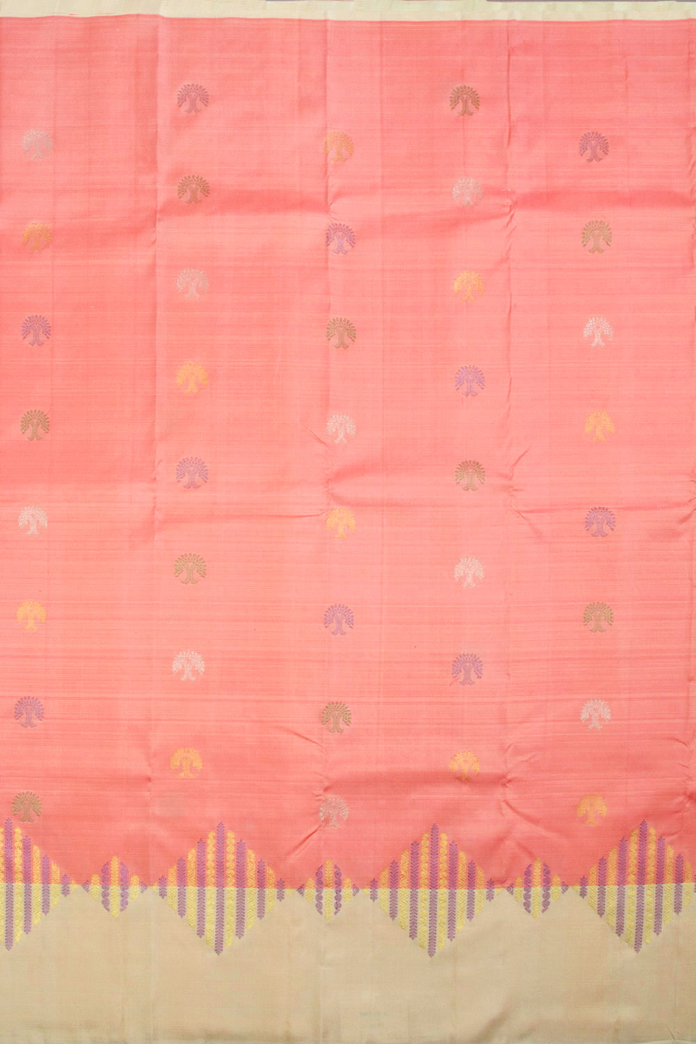 Peach Handloom Kanjivaram Silk Saree 10062460