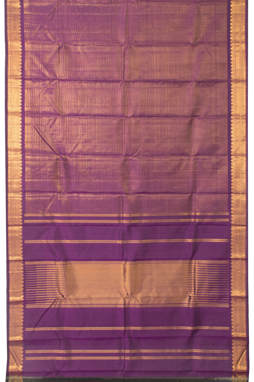 Purple Handloom Kanjivaram Silk Saree - Avishya