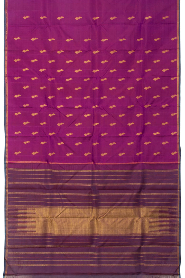 Violet Handloom Kanjivaram Silk Saree - Avishya