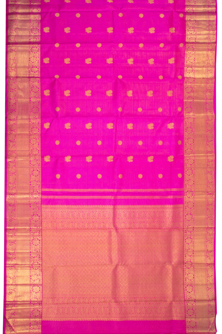 Hot Pink Vaira Oosi Bridal Kanjivaram Silk Saree 10070624