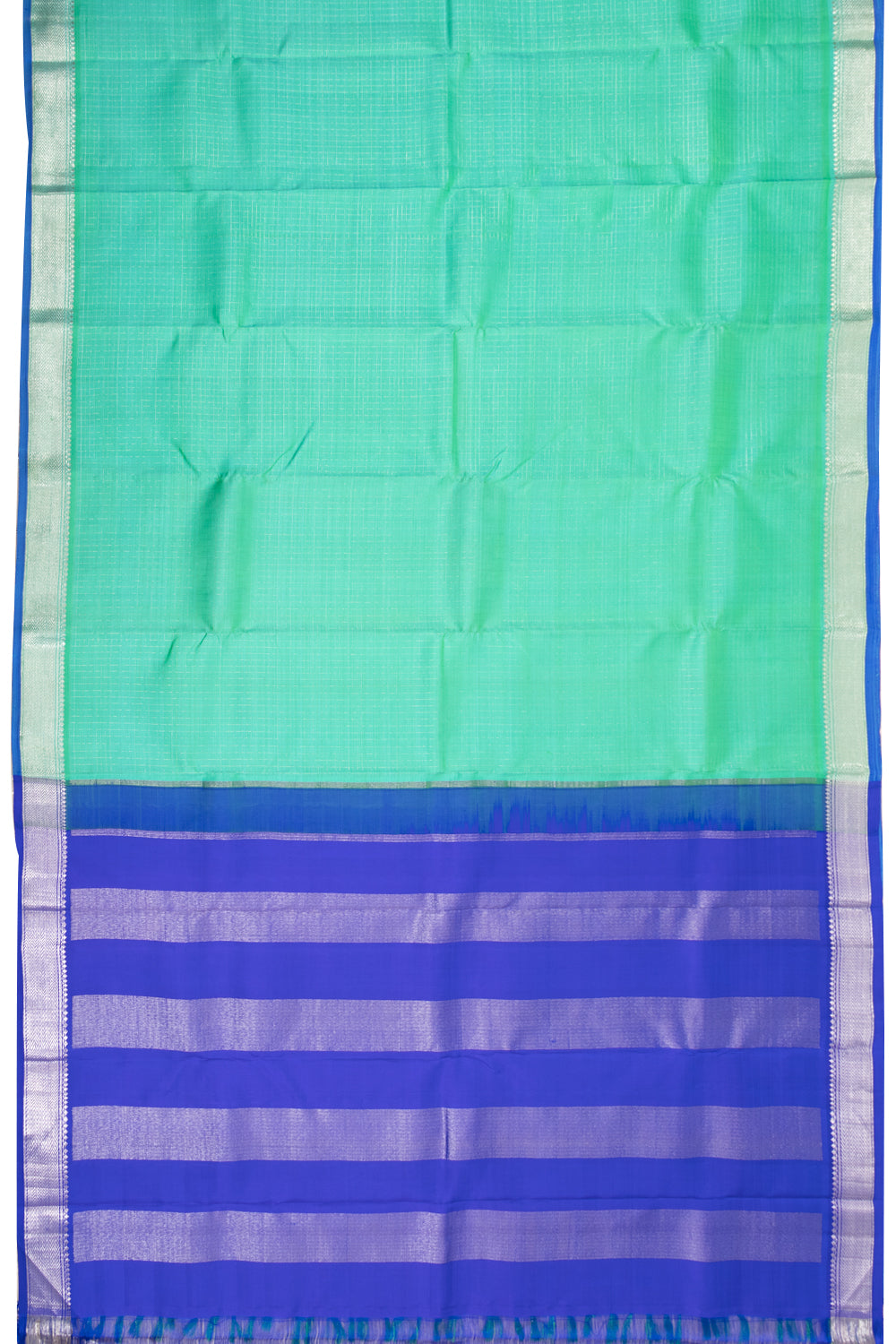 Aqua Green Kanjivaram Silk Saree