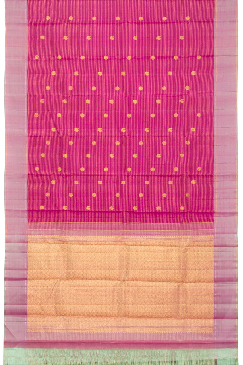 Pink Handloom Vaira Oosi Kanjivaram Silk Saree