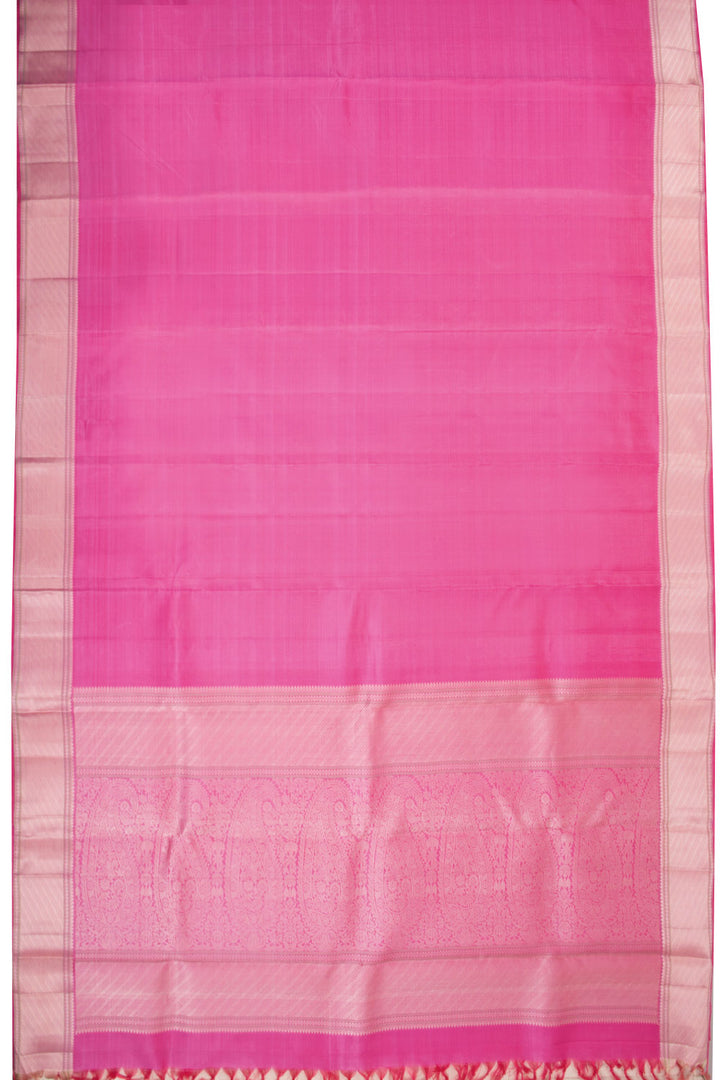 Rose Pink Handloom Kanjivaram Silk Saree