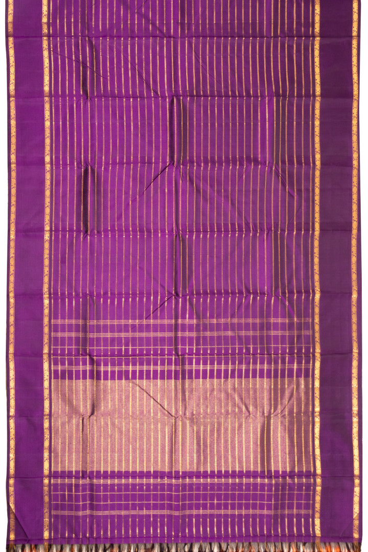 Purple Handloom Kanjivaram Silk Saree