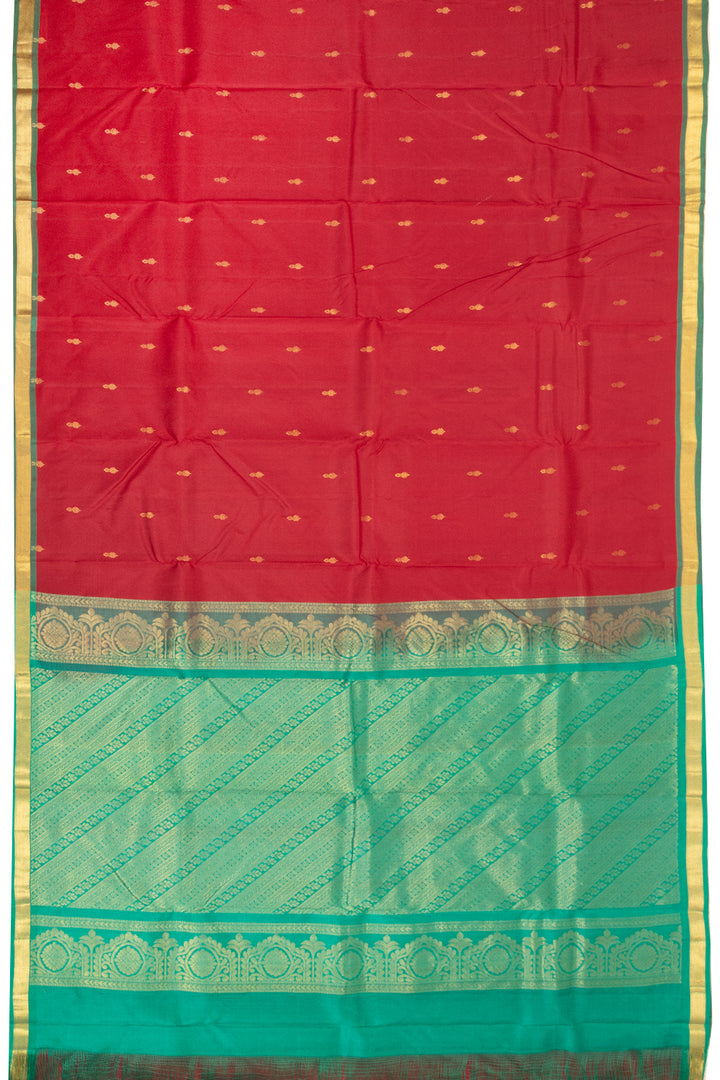 Maroon Handloom Kanjivaram Pure Silk Saree