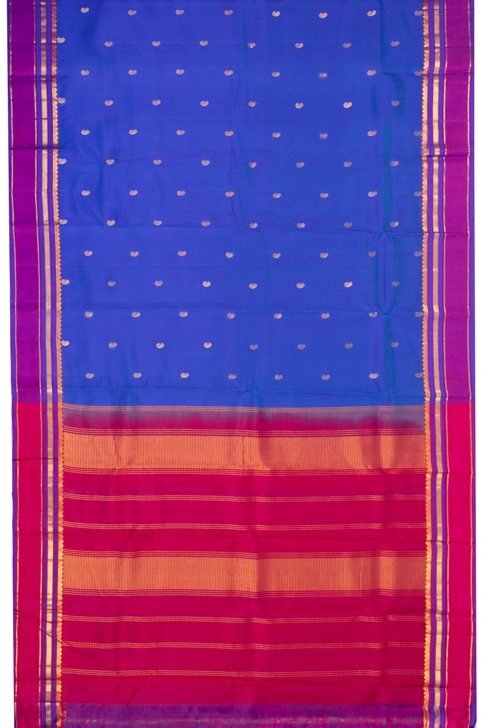 Blue Handloom Kanjivaram Pure Silk Saree