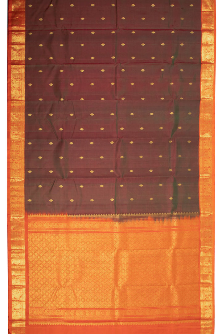 Maroon Handloom Pure Silk Kanjivaram Saree 10072820