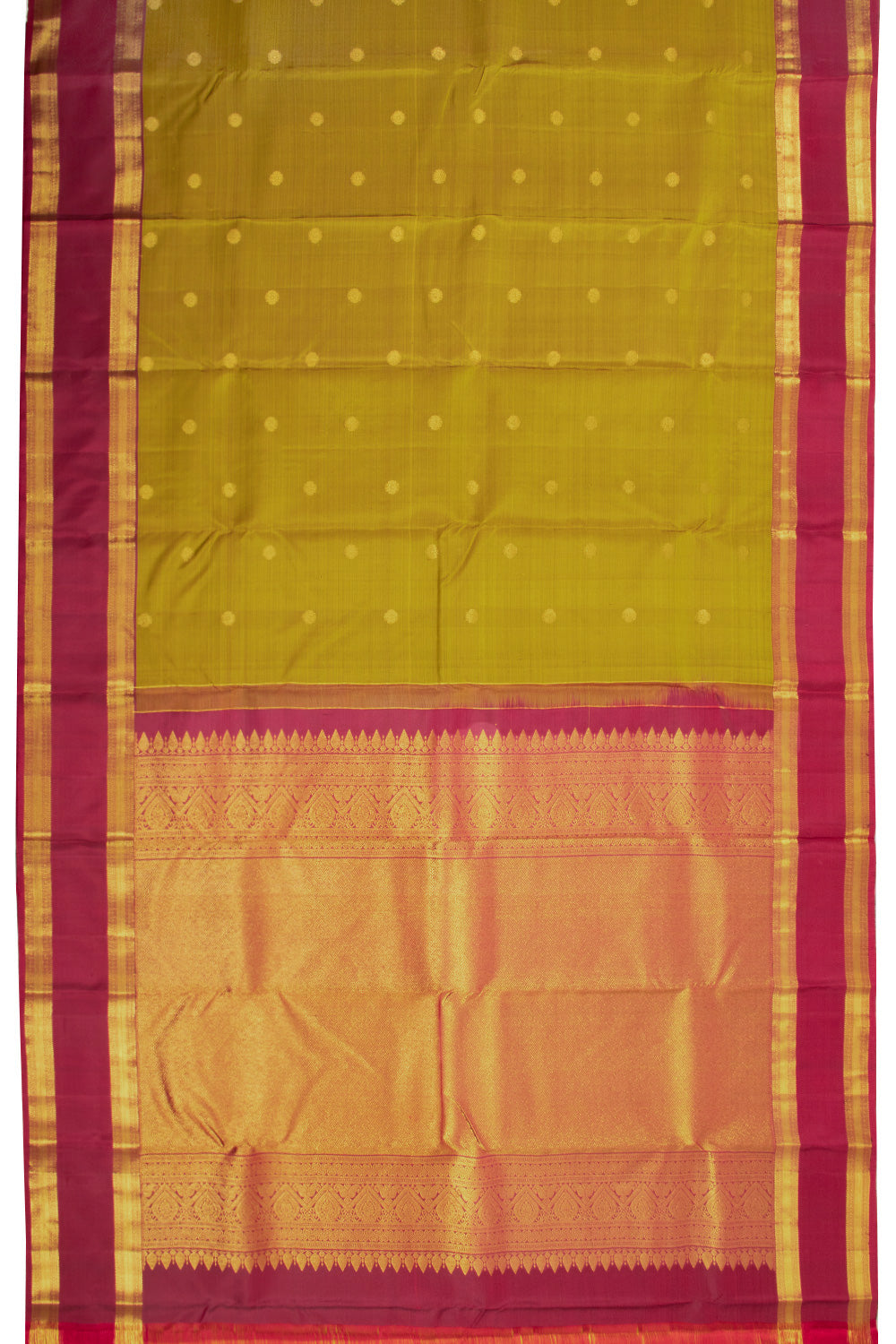 Yellow Handloom Kanjivaram Pure Silk Saree 10072829