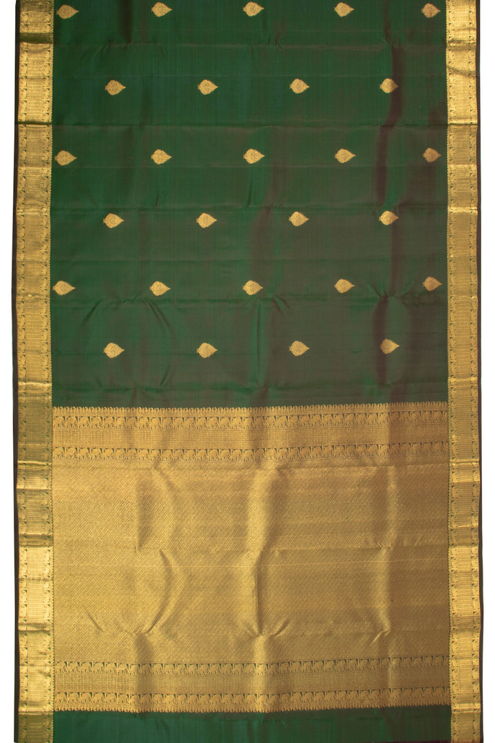 Green Handloom Kanjivaram Pure Silk Saree 10072835