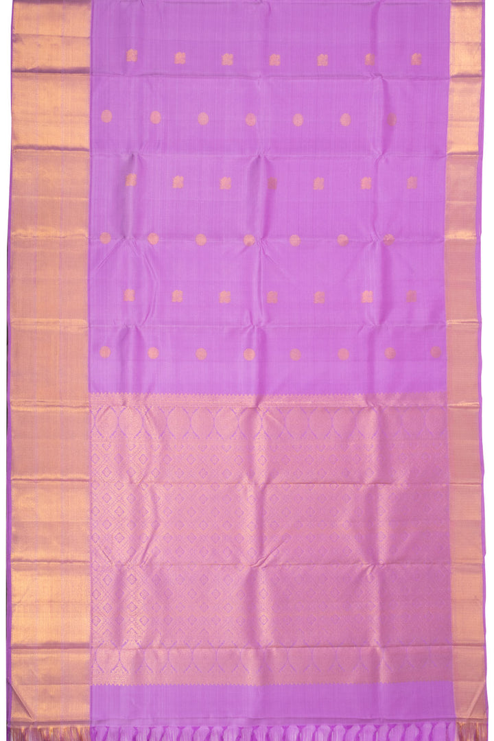 Lavender Handloom Kanjivaram Pure Silk Saree 10073818