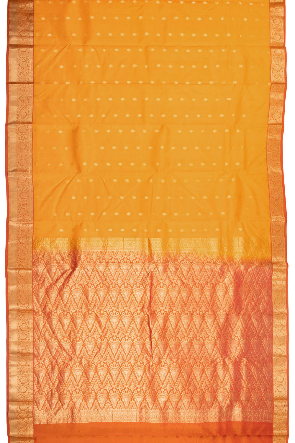 Yellow Pure Silk Kanjivaram Saree 10071862