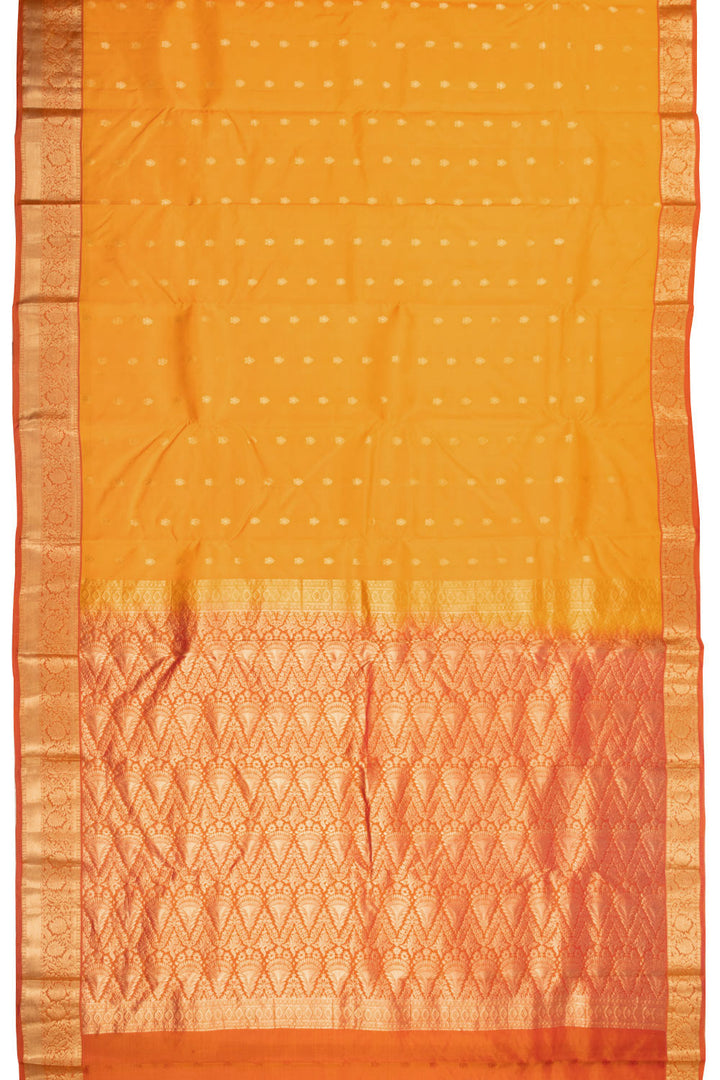 Yellow Pure Silk Kanjivaram Saree 10071862