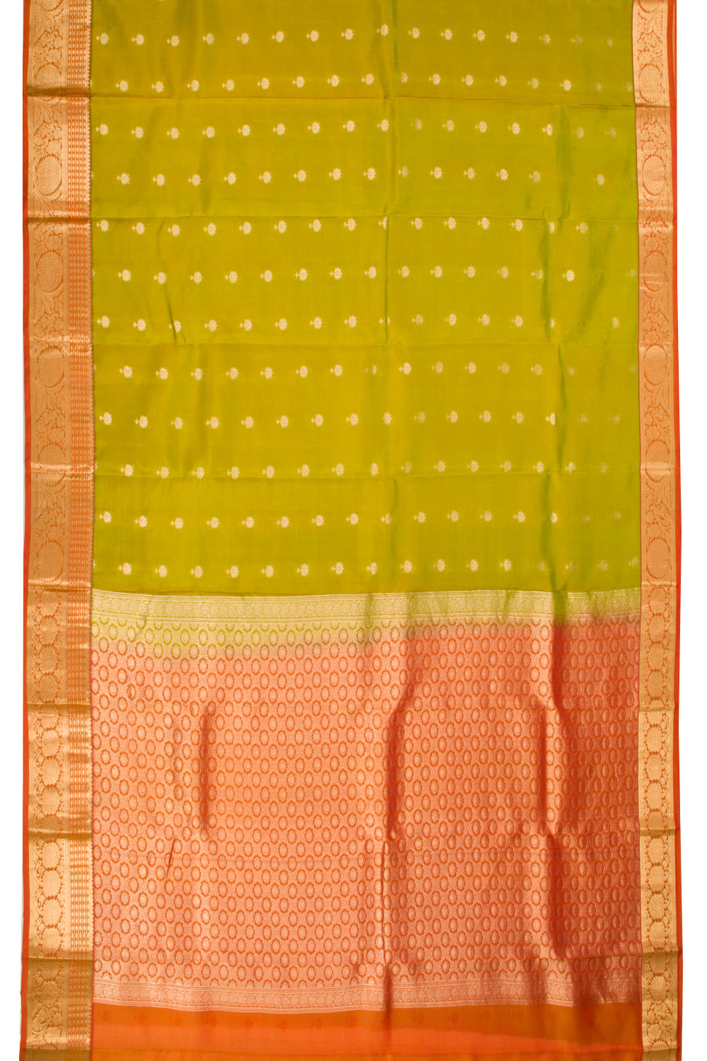 Green Handloom Kanchipuram Pure Silk Saree 10072847