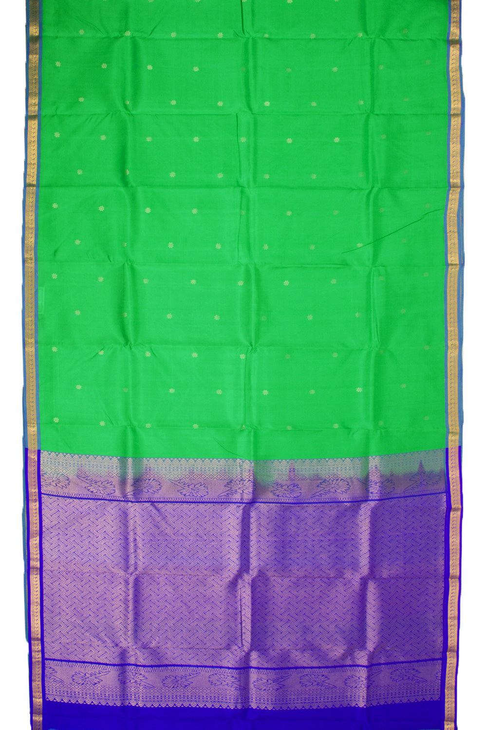 Green Handloom Kanchipuram Pure Silk Saree 10072858