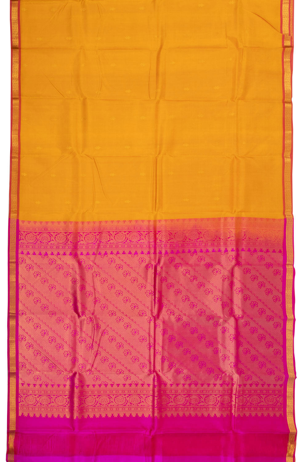 Yellow Light Weight Kanjivaram Pure Silk Saree 10073795