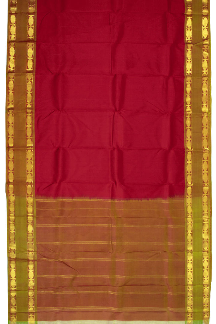 Red Light Weight Kanjivaram Pure Silk Saree 10073800