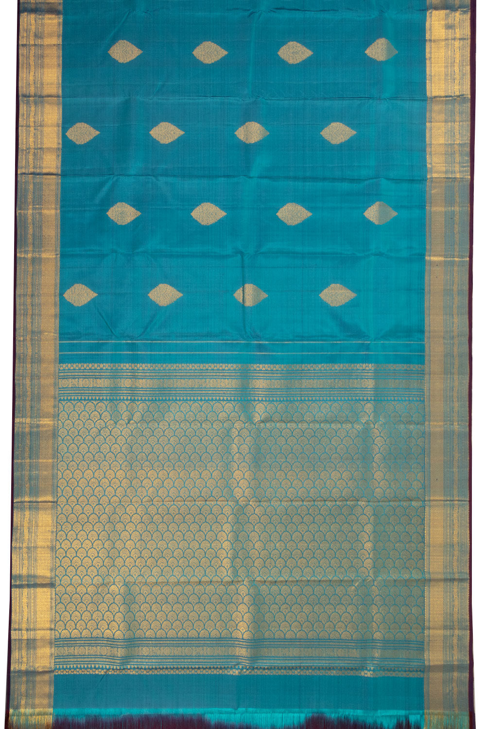 Blue handloom Kanjivaram Pure Silk Saree 10073802