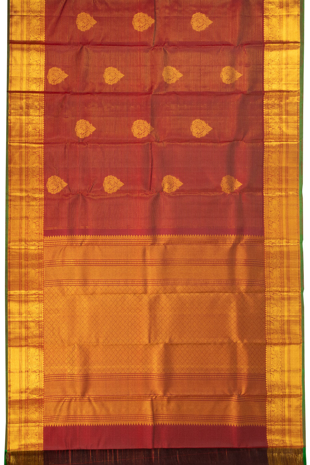 Maroon Handloom Kanjivaram Pure Silk Saree 10073803