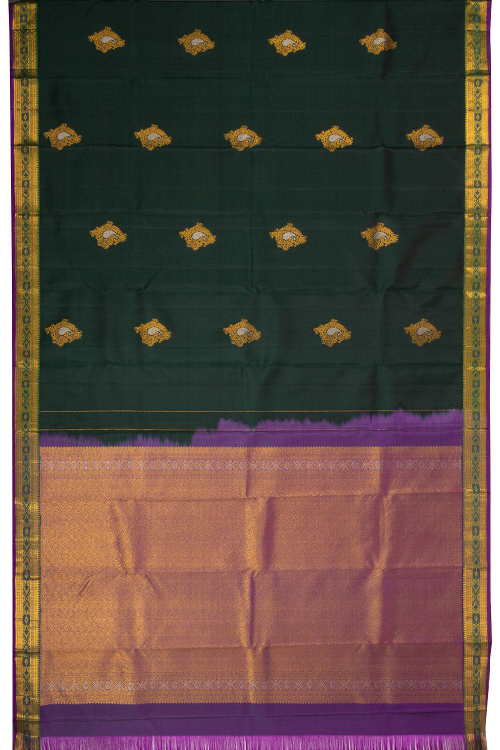 Green Handloom Kanjivaram Pure Silk Saree 10073811