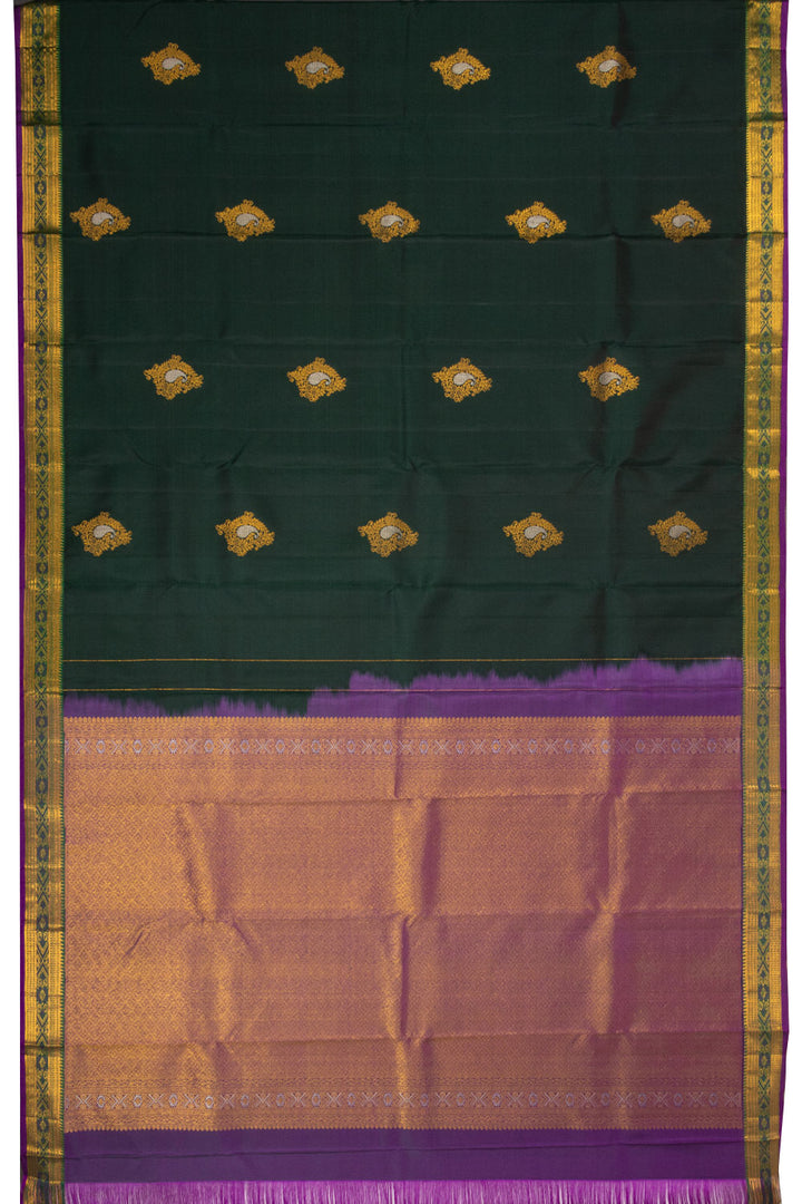 Green Handloom Kanjivaram Pure Silk Saree 10073811