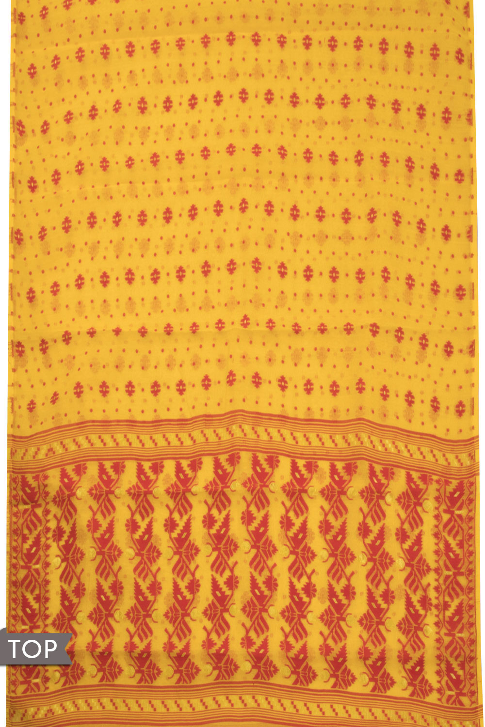 Yellow Jamdani Style Cotton 2-Piece Salwar Suit Material 10069912