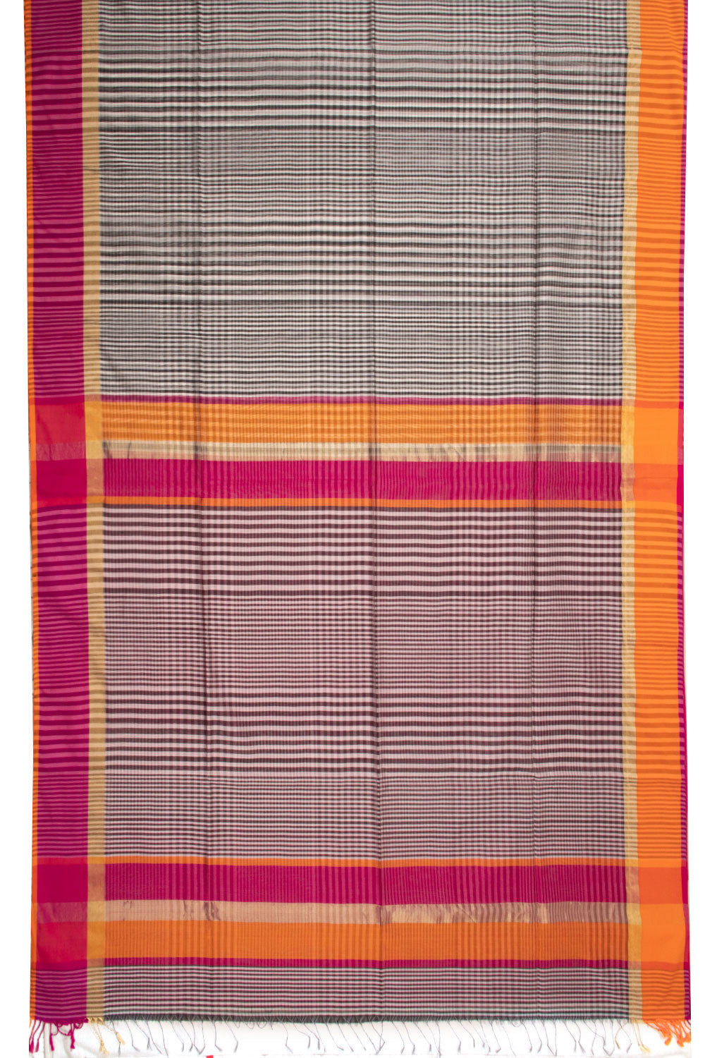 Multi Colour Handloom Maheshwari Silk Cotton Saree 10073131