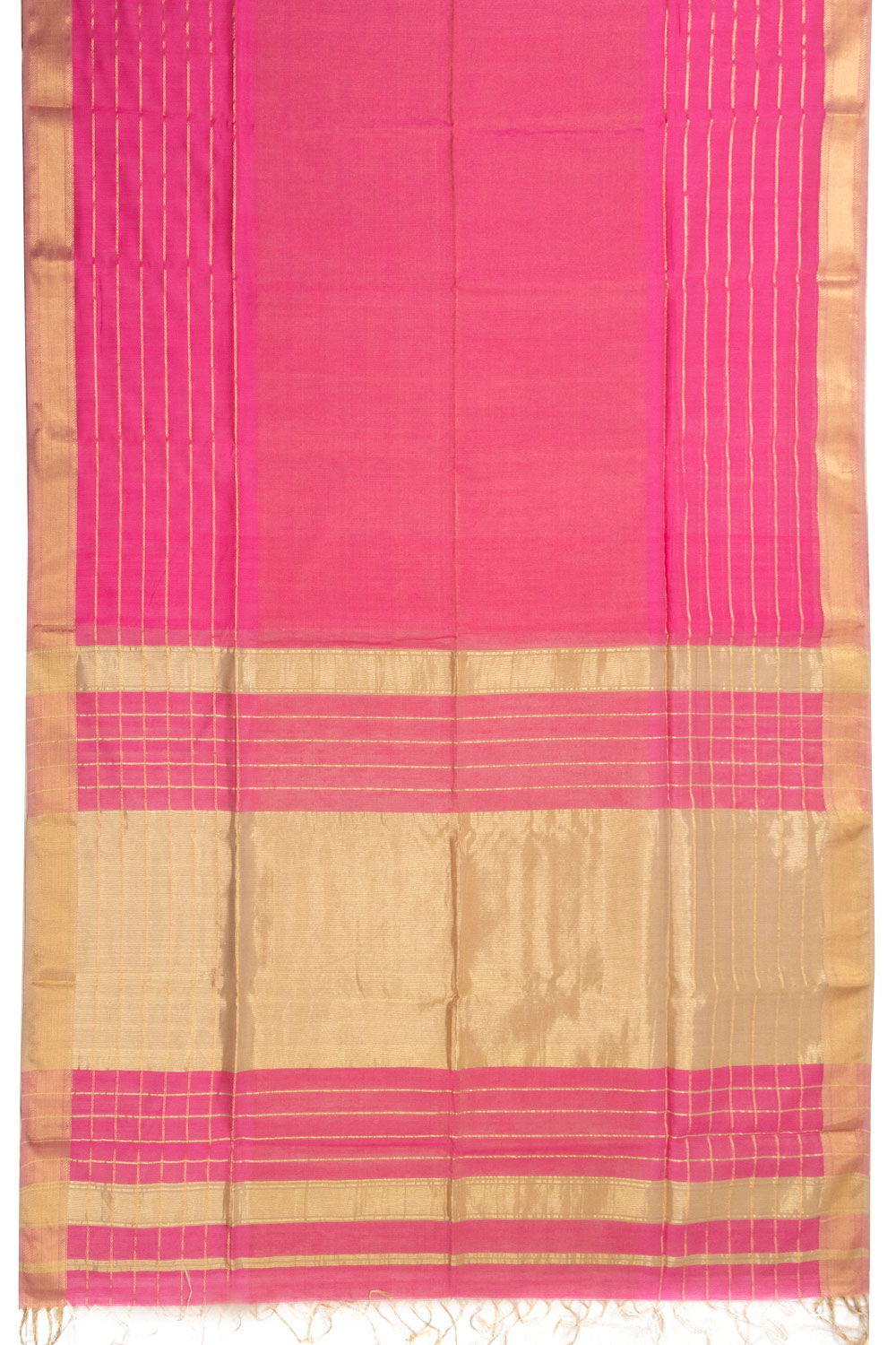 Pink Handloom Maheshwari Silk Cotton Saree 10073134