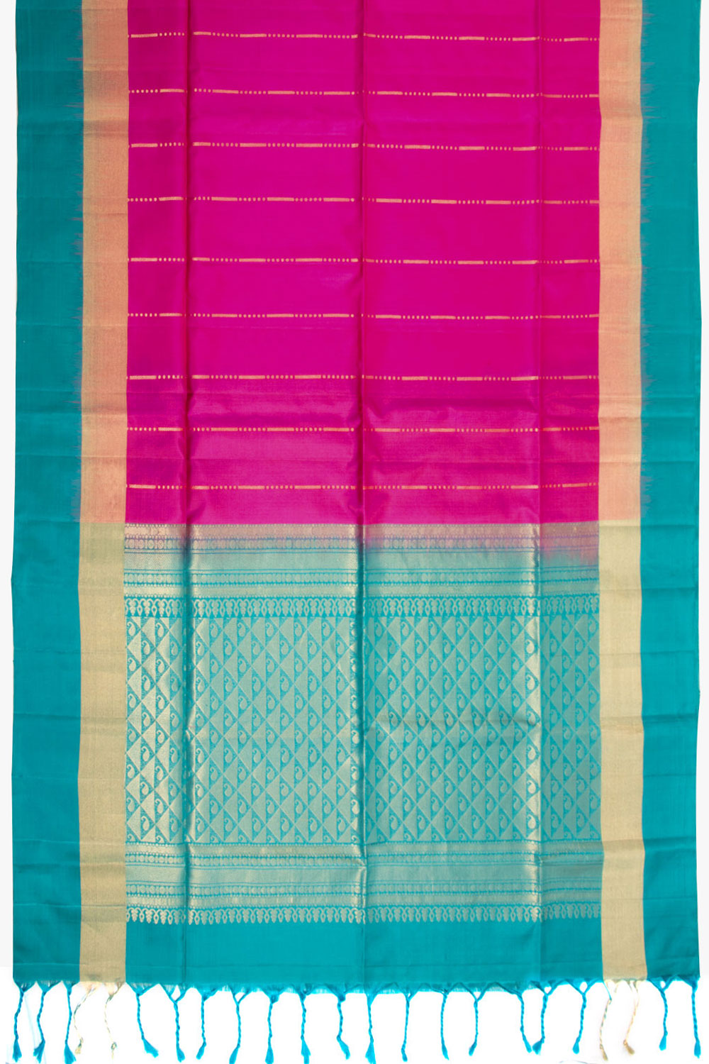 Deep Pink Handloom Kanjivaram Soft Silk Saree 10070699 - Avishya