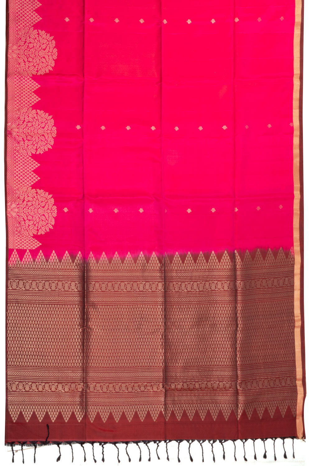 Pink Handloom Kanjivaram Silk Saree 10070694