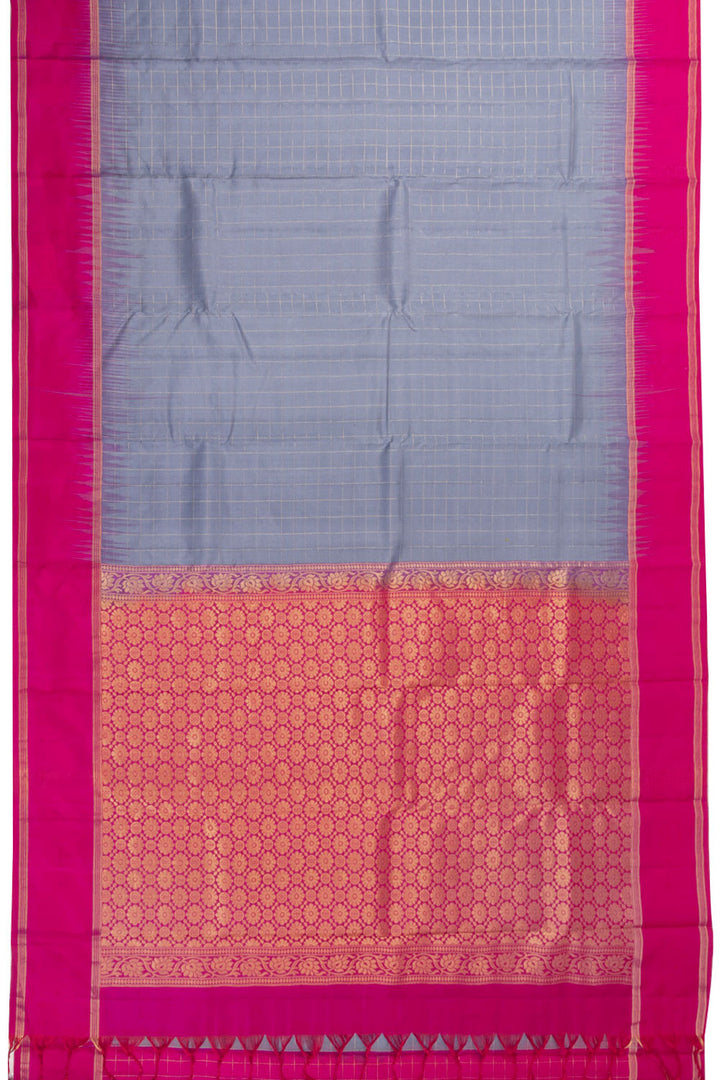 Grey Handloom Kanjivaram Silk Saree 10070707